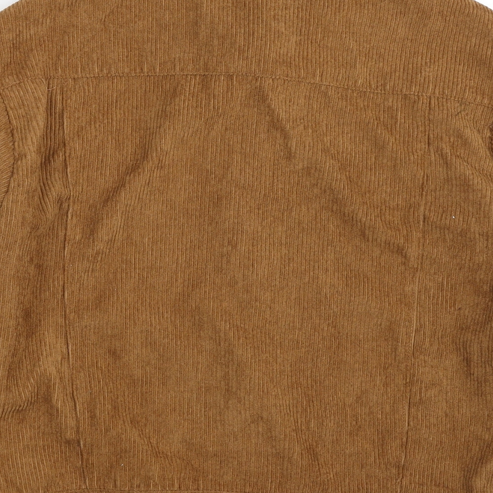 Boohoo Womens Brown   Jacket  Size 8  Button