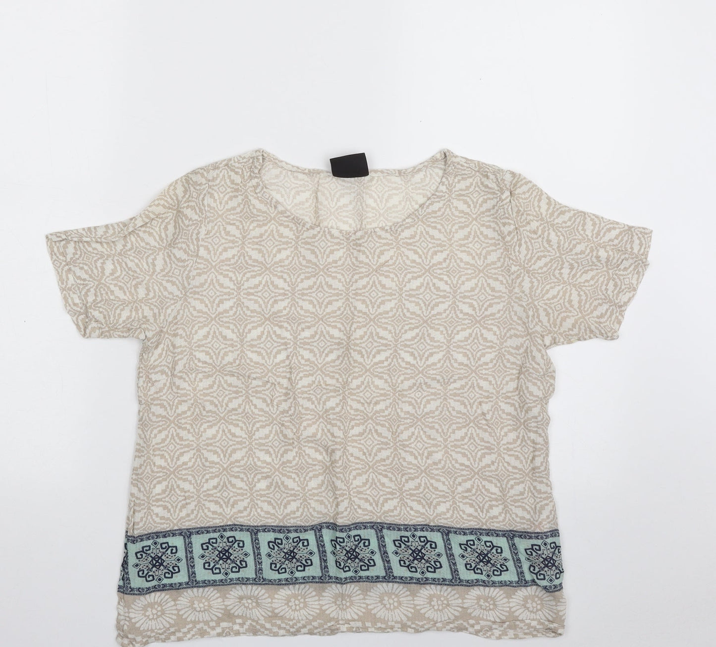 Womens UK Size M VILA Beige Basic Blouse