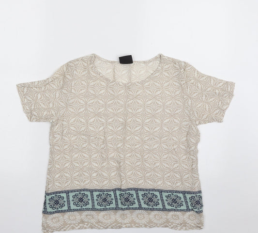 Womens UK Size M VILA Beige Basic Blouse