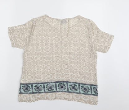 Womens UK Size M VILA Beige Basic Blouse