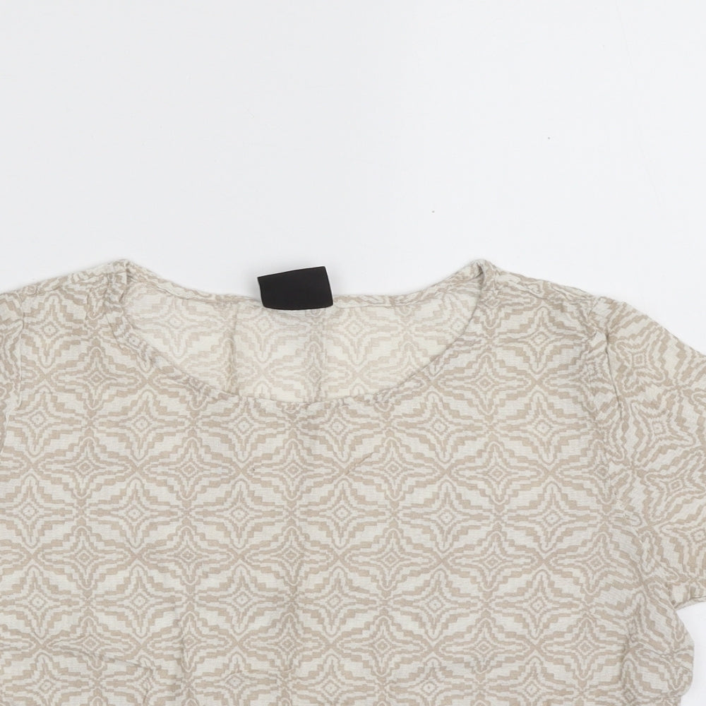 Womens UK Size M VILA Beige Basic Blouse
