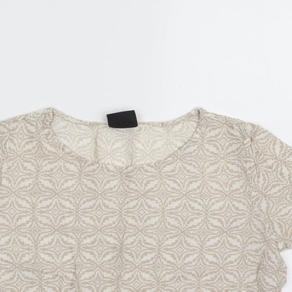 Womens UK Size M VILA Beige Basic Blouse
