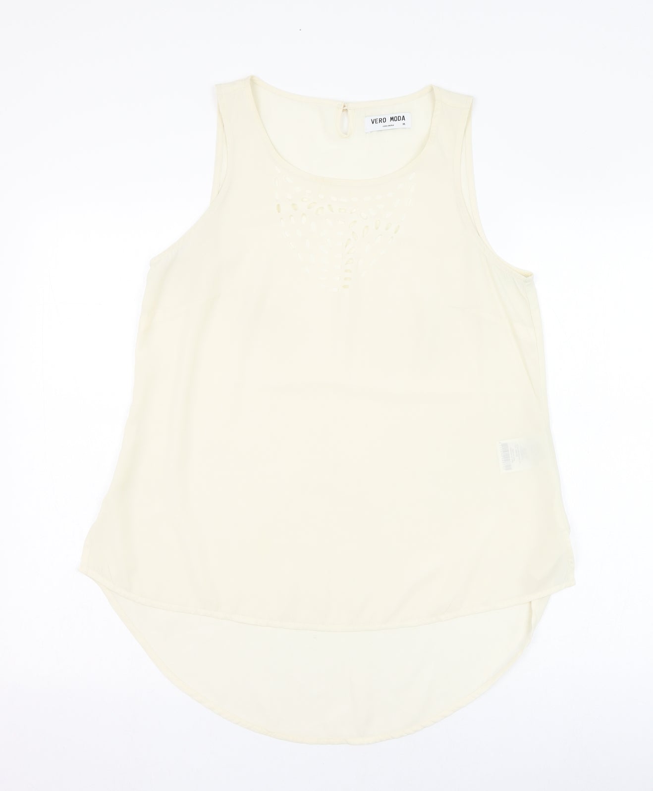 Womens UK Size M VERO MODA Ivory Basic Blouse