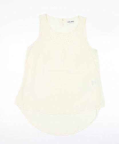 Womens UK Size M VERO MODA Ivory Basic Blouse