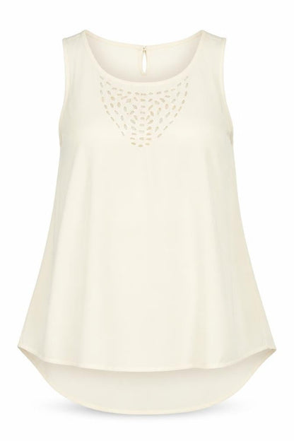 Womens UK Size M VERO MODA Ivory Basic Blouse