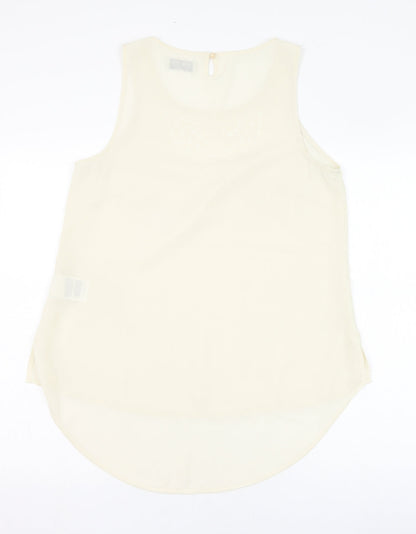 Womens UK Size M VERO MODA Ivory Basic Blouse