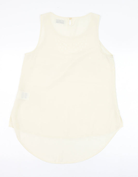 Womens UK Size M VERO MODA Ivory Basic Blouse