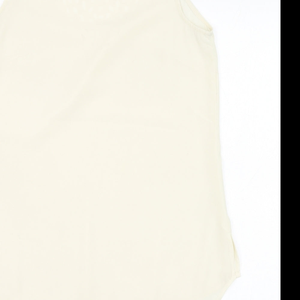 Womens UK Size M VERO MODA Ivory Basic Blouse