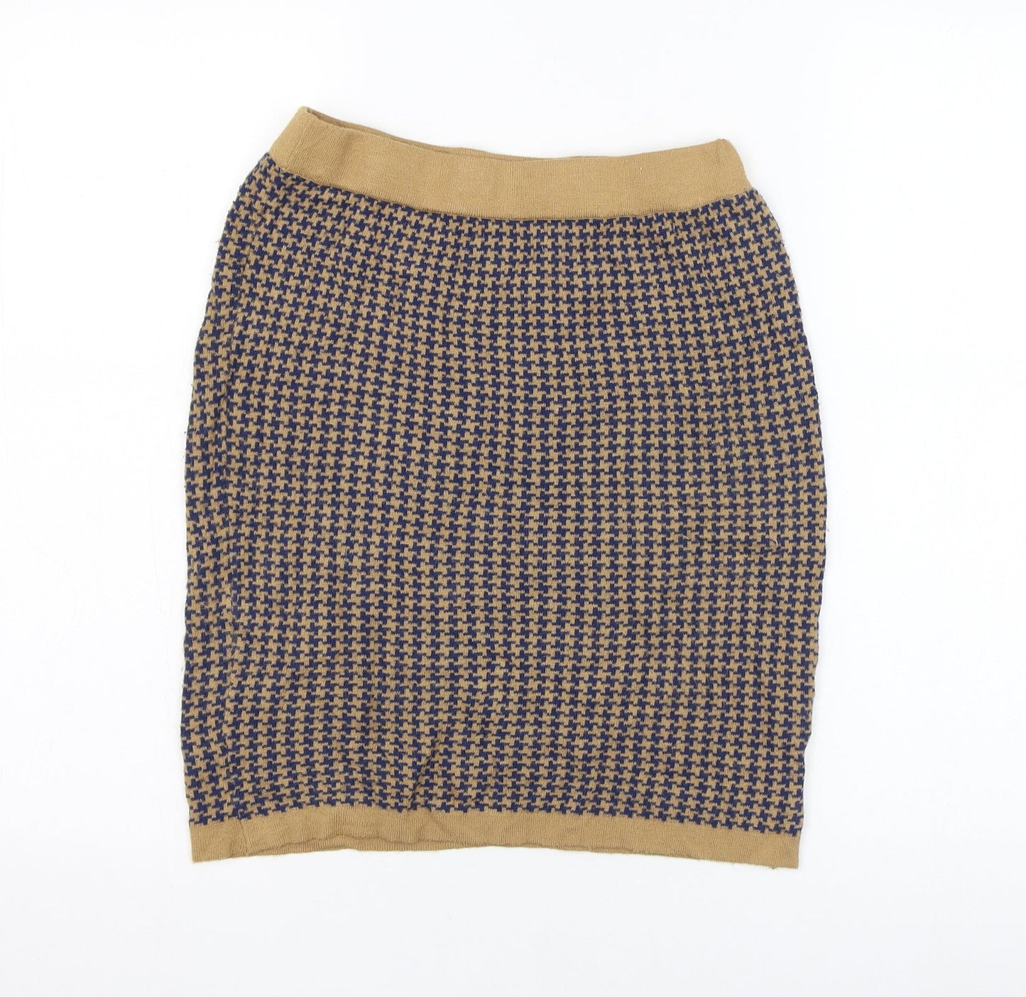 Atmosphere Womens Brown Houndstooth Viscose Straight & Pencil Skirt Size 8