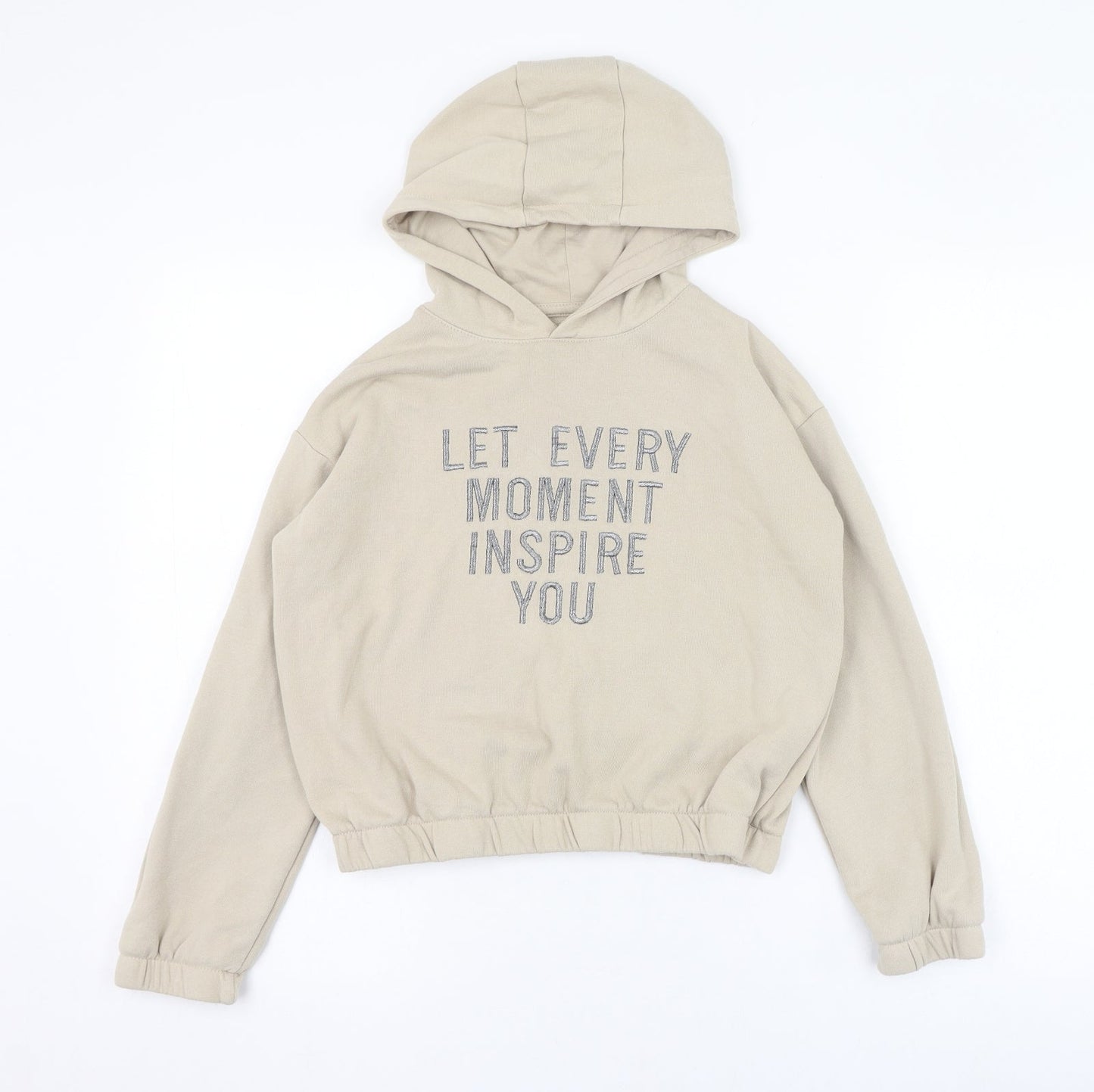 Primark Girls Beige  Cotton Pullover Hoodie Size 10-11 Years  Pullover - Let every moment inspire you