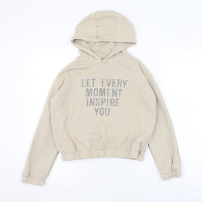 Primark Girls Beige  Cotton Pullover Hoodie Size 10-11 Years  Pullover - Let every moment inspire you