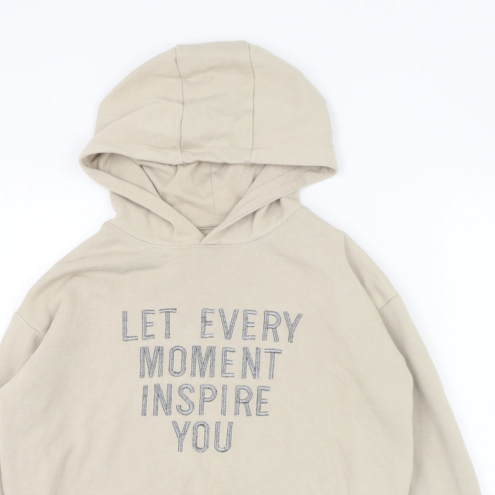 Primark Girls Beige  Cotton Pullover Hoodie Size 10-11 Years  Pullover - Let every moment inspire you