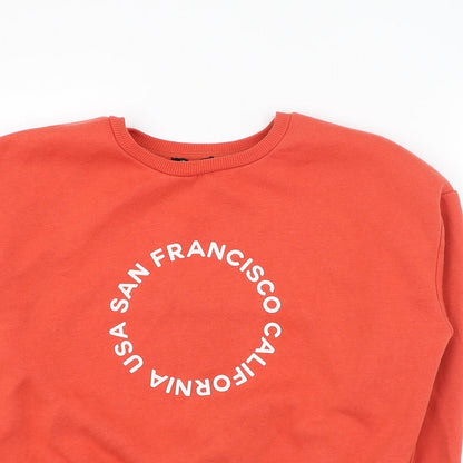 New Look Girls Red  Polyester Pullover Sweatshirt Size 14-15 Years  Pullover - San Francisco California USA