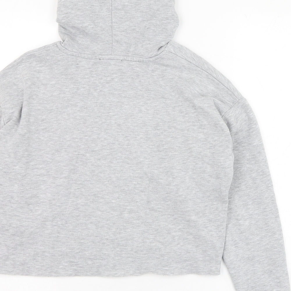 New Look Girls Grey  Cotton Pullover Hoodie Size 12-13 Years  Pullover - Maybe Later