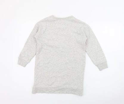 NEXT Girls Grey  Cotton Pullover Sweatshirt Size 6 Years