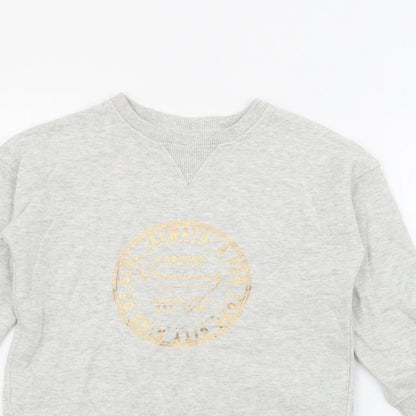 NEXT Girls Grey  Cotton Pullover Sweatshirt Size 6 Years