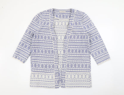 George Womens Blue Geometric  Jacket  Size 14