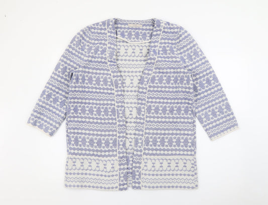 George Womens Blue Geometric  Jacket  Size 14