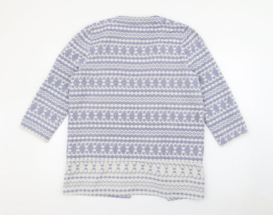 George Womens Blue Geometric  Jacket  Size 14