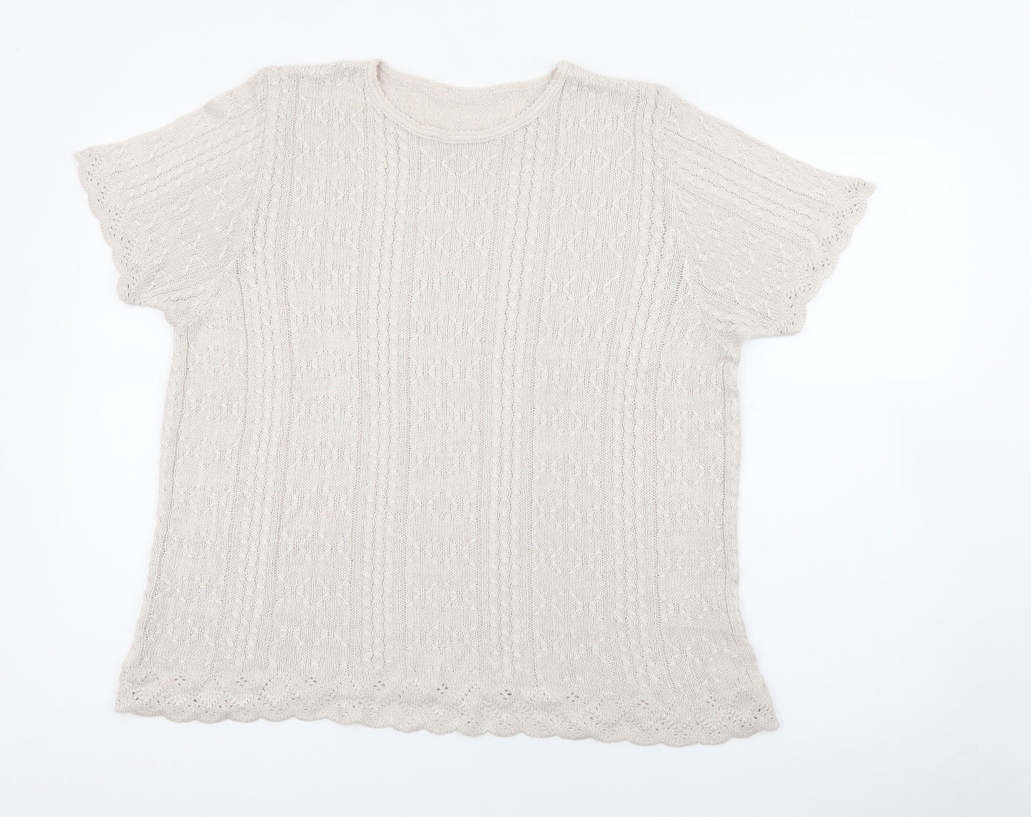 Womens UK Size 18 Berkertex Beige Pullover Jumper