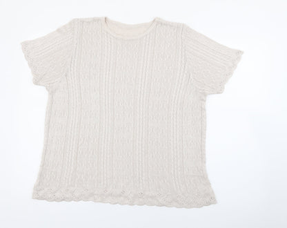 Womens UK Size 18 Berkertex Beige Pullover Jumper