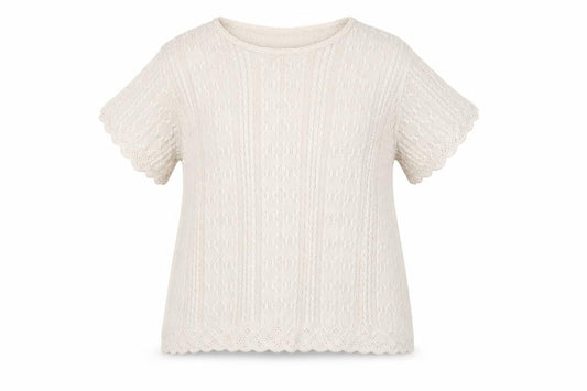 Front view of Berkertex women’s beige crew neck acrylic jumper, size UK 18