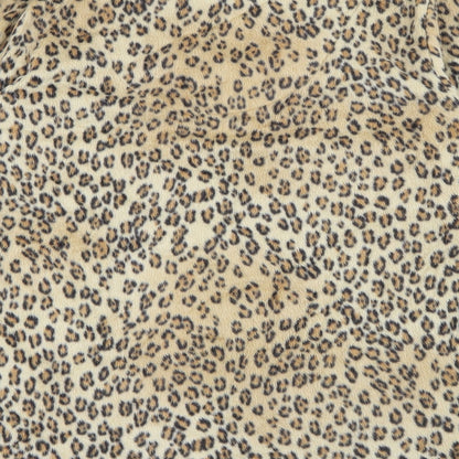 Anne Klein 2 Womens Beige V-Neck Animal Print Polyester Pullover Jumper Size M