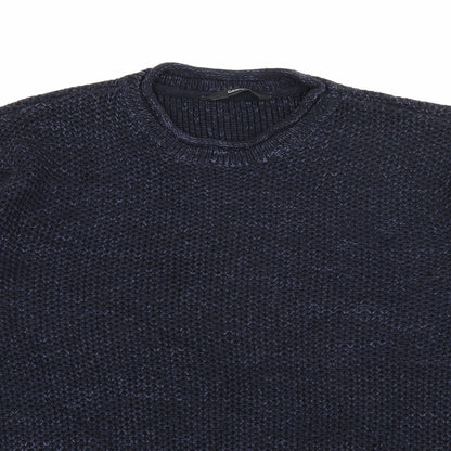 George Mens Blue Crew Neck  Acrylic Pullover Jumper Size M