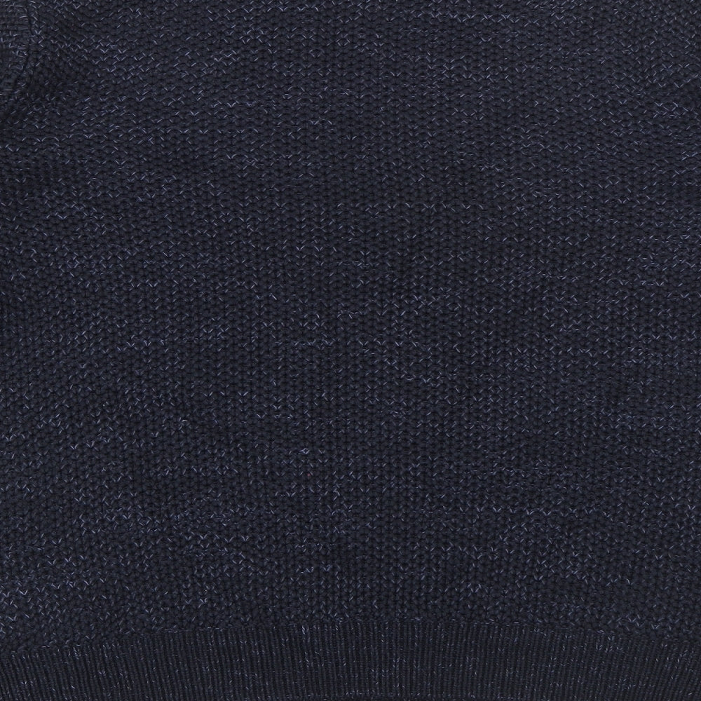 George Mens Blue Crew Neck  Acrylic Pullover Jumper Size M