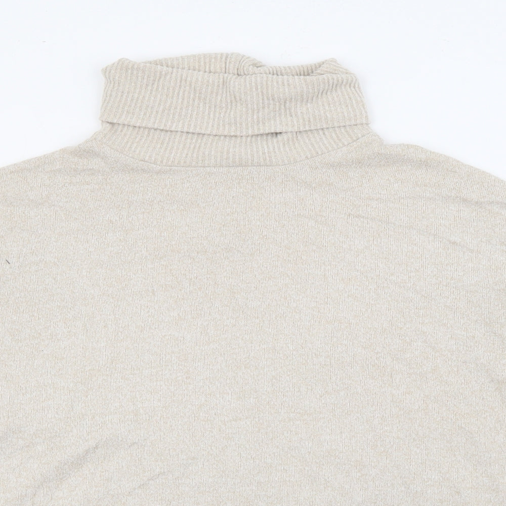 George Womens Beige Roll Neck  Viscose Pullover Jumper Size 12