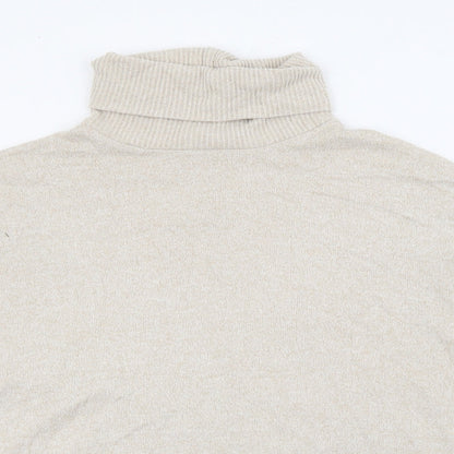 George Womens Beige Roll Neck  Viscose Pullover Jumper Size 12