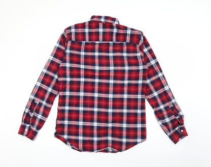 Mens UK Size S NEXT Red  Button-Up Long Sleeve Casual Shirt