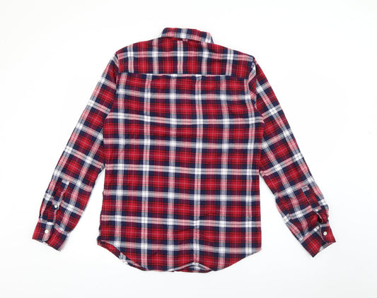 Mens UK Size S NEXT Red  Button-Up Long Sleeve Casual Shirt