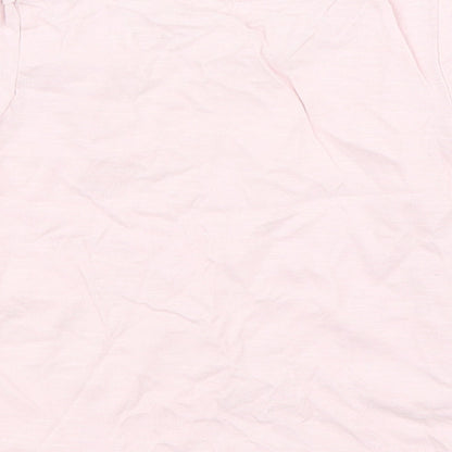 Dunnes Stores Girls Pink  Cotton Basic T-Shirt Size 12-18 Months Round Neck Pullover