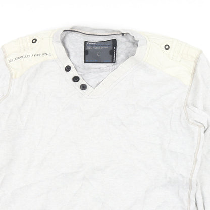 Mens UK Size L NEXT Grey Pullover Sweatshirt