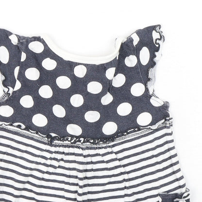 Funky Diva Girls Multicoloured Striped Cotton Basic T-Shirt Size 2-3 Years Round Neck