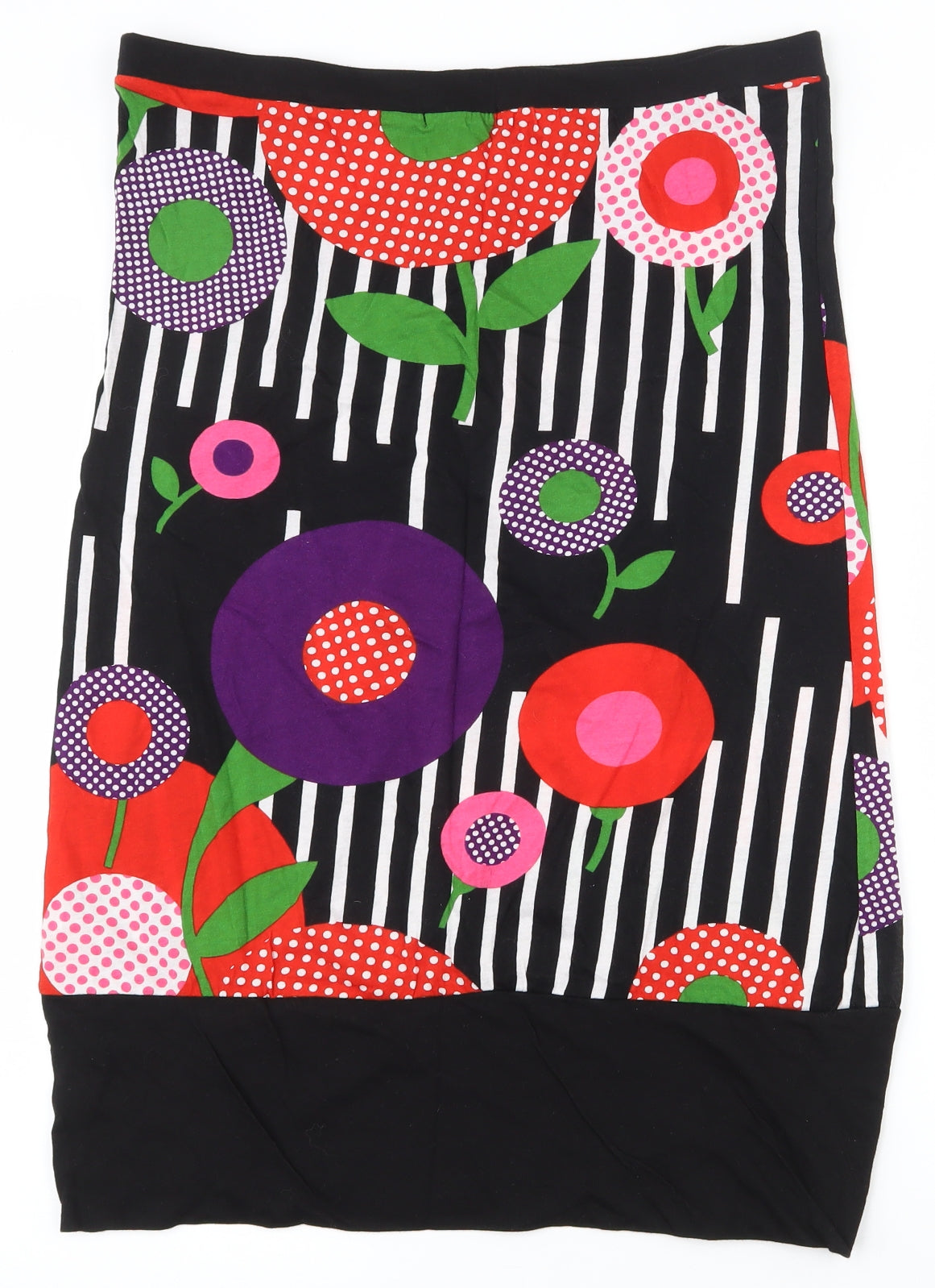 Attmosphere Womens Multicoloured Floral Cotton Straight & Pencil Skirt Size 14