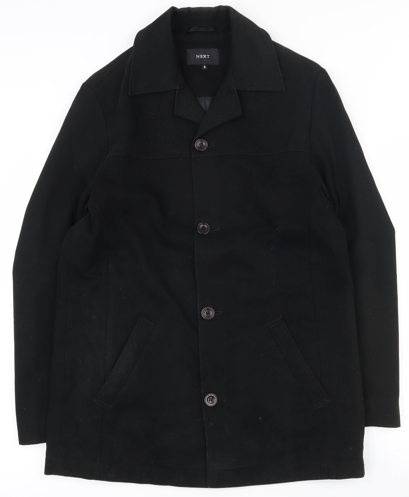 Womens UK Size S NEXT Black Overcoat