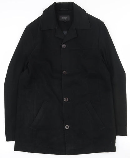 Womens UK Size S NEXT Black Overcoat