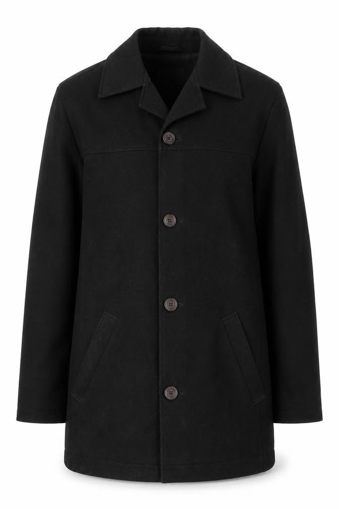 Womens UK Size S NEXT Black Overcoat