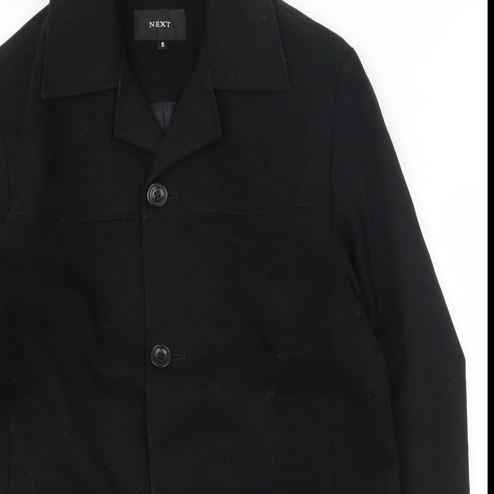 Womens UK Size S NEXT Black Overcoat