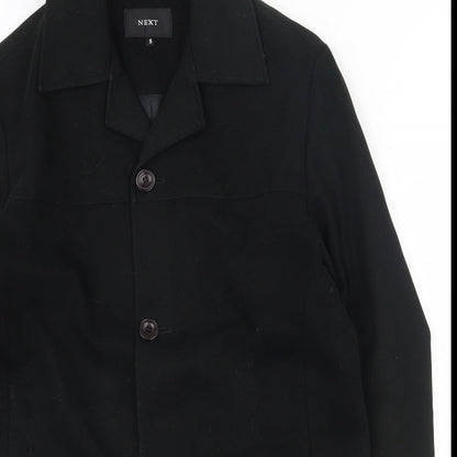 Womens UK Size S NEXT Black Overcoat
