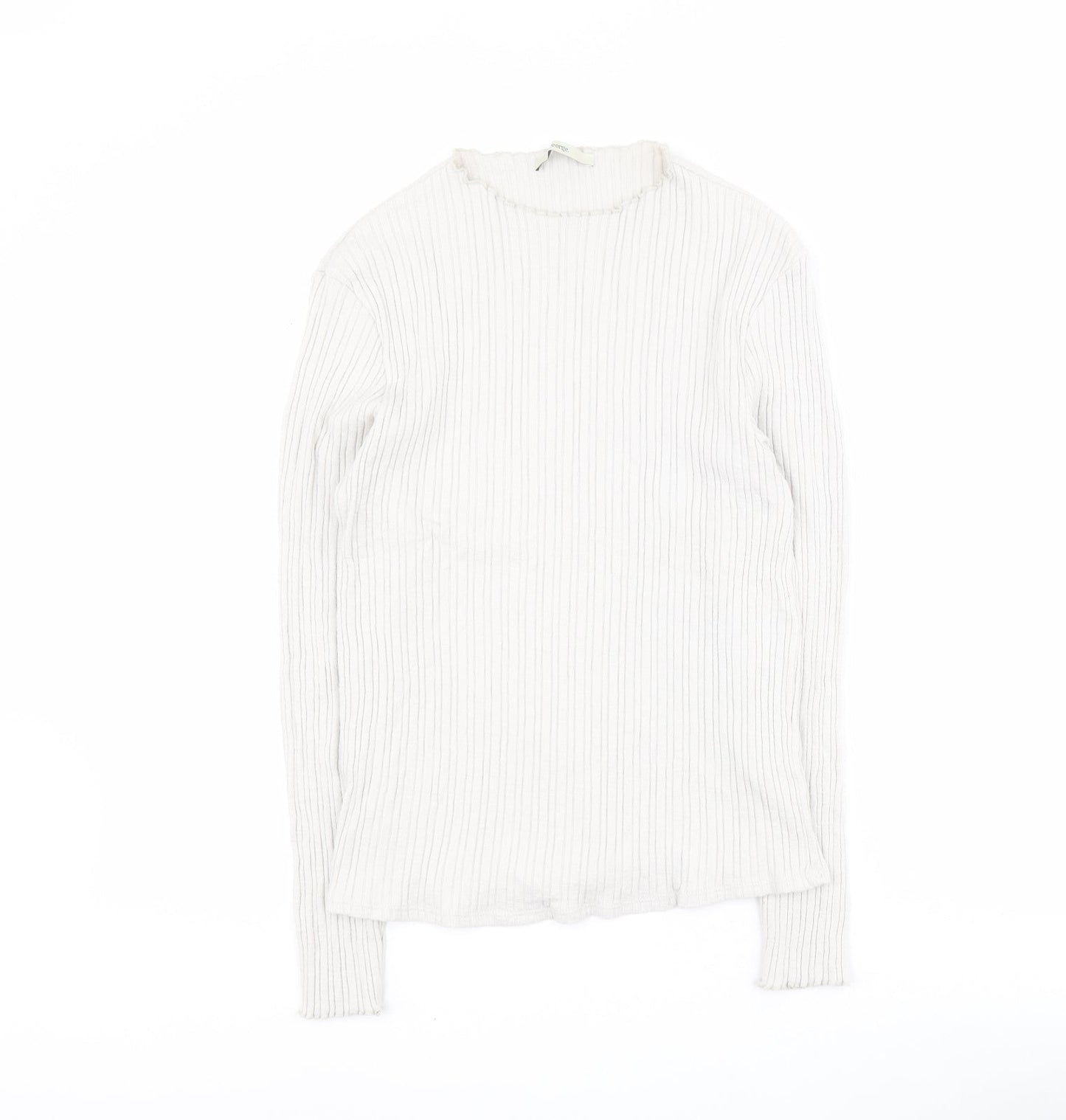 George Womens Grey Round Neck  Cotton Pullover Jumper Size 16   - Ribbed