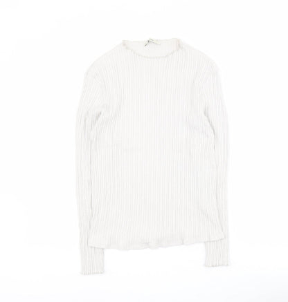 George Womens Grey Round Neck  Cotton Pullover Jumper Size 16   - Ribbed