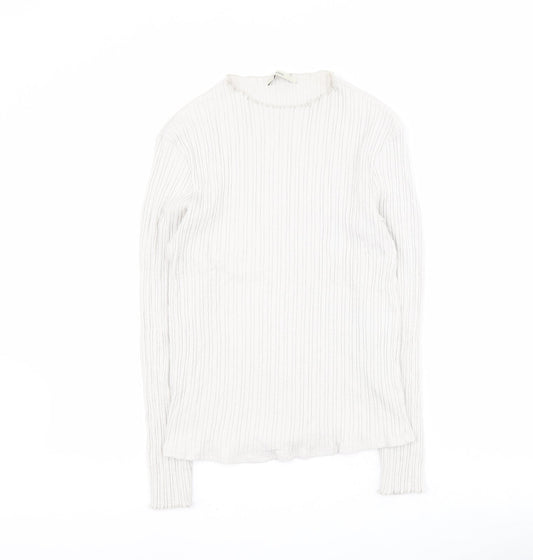 George Womens Grey Round Neck  Cotton Pullover Jumper Size 16   - Ribbed