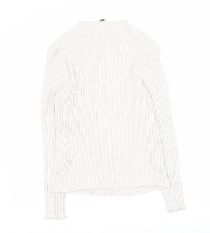 George Womens Grey Round Neck  Cotton Pullover Jumper Size 16   - Ribbed