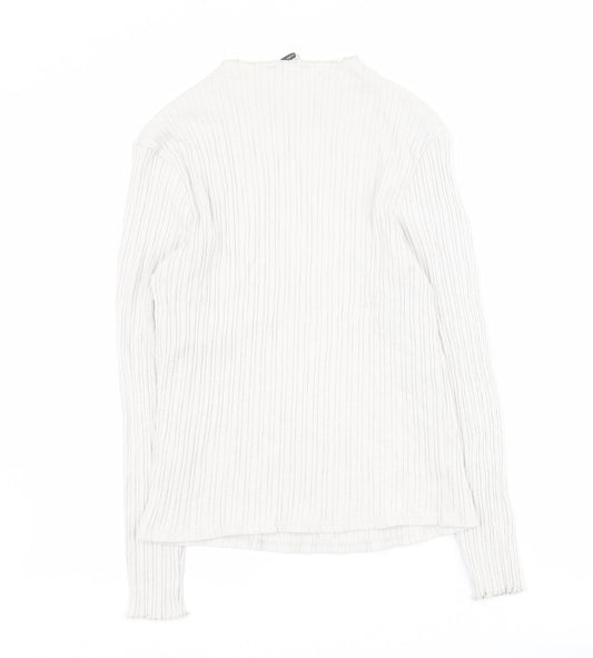 George Womens Grey Round Neck  Cotton Pullover Jumper Size 16   - Ribbed