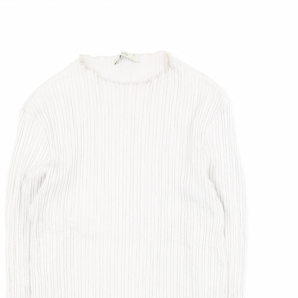 George Womens Grey Round Neck  Cotton Pullover Jumper Size 16   - Ribbed