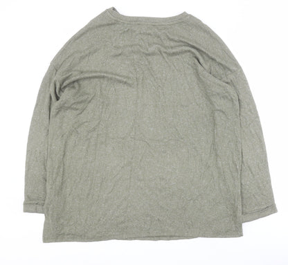 George Womens Green Round Neck  Viscose Pullover Jumper Size L