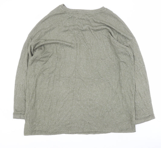 George Womens Green Round Neck  Viscose Pullover Jumper Size L